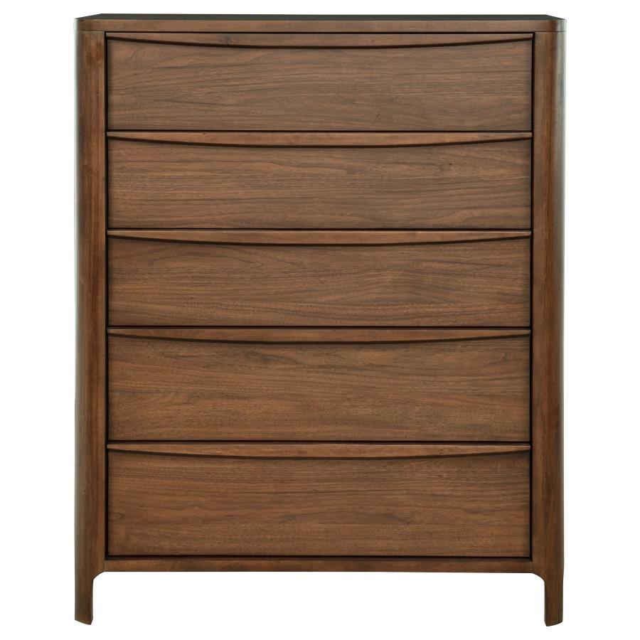 Maderia - 5-Drawer Chest Of Drawers - Walnut Coaster Fine Furniture