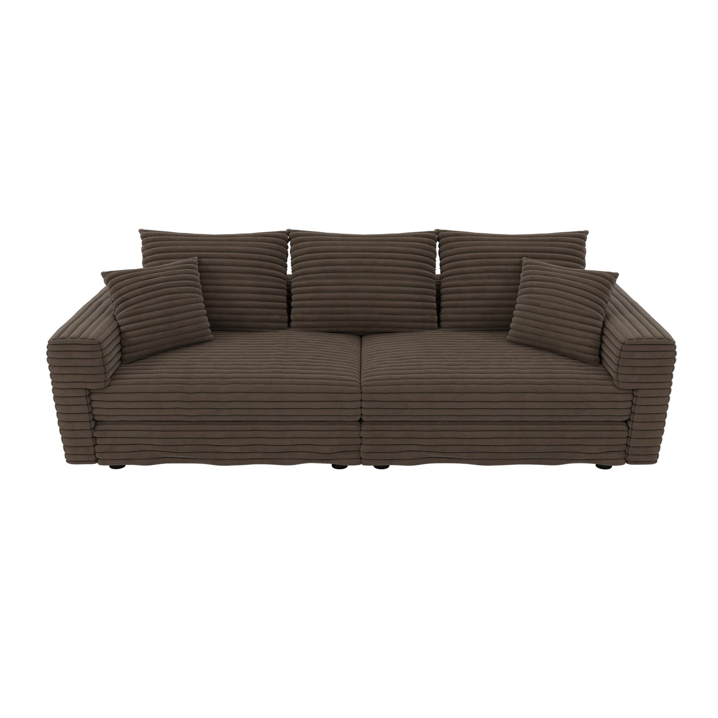 4 Seat Sofa, Modern Comfy Upholstered Sofa Cloud Couch, Deep Seat Couches With Soft Pillows Home Essentials