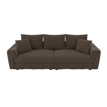 4 Seat Sofa, Modern Comfy Upholstered Sofa Cloud Couch, Deep Seat Couches With Soft Pillows Home Essentials