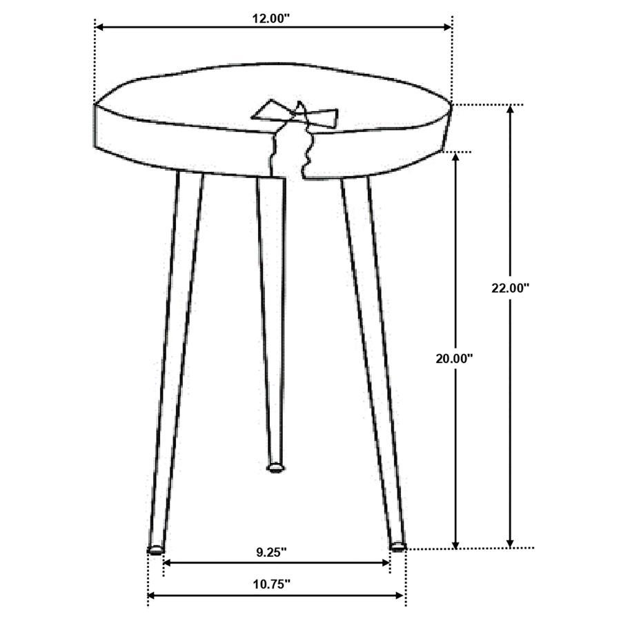 Keith - Round Solid Tree Trunk Side Table - Natural And Black Coaster Fine Furniture