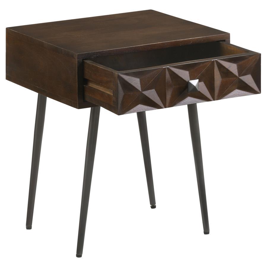 Ezra - 1-Drawer Rectangular Accent Side Table CoasterEveryday