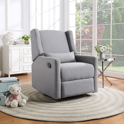 Pronto - Swivel Glider Recliner With Pillow Suite Bebe