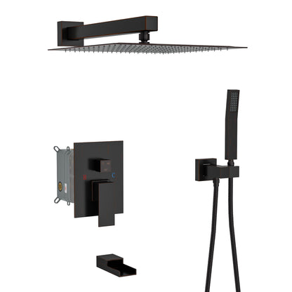 10" Wall Mounted Square Shower System With Rough In Valve Daily Nest