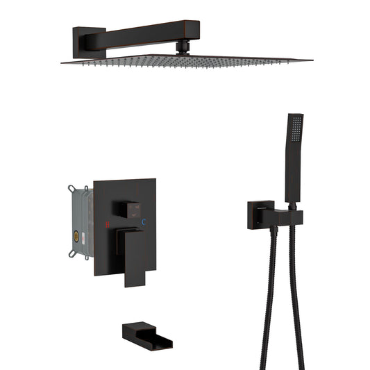 10" Wall Mounted Square Shower System With Rough In Valve Daily Nest