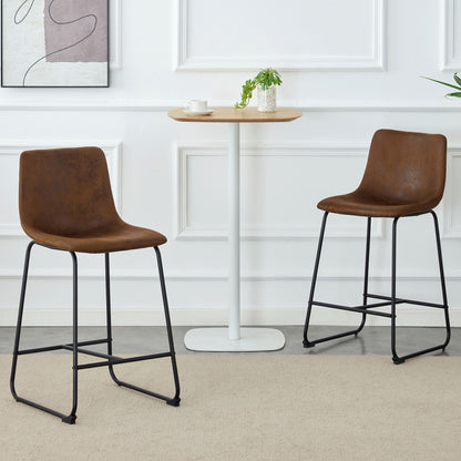 Retro Bar Chairs, Comfortable Stools (Set of 2) Home Essentials