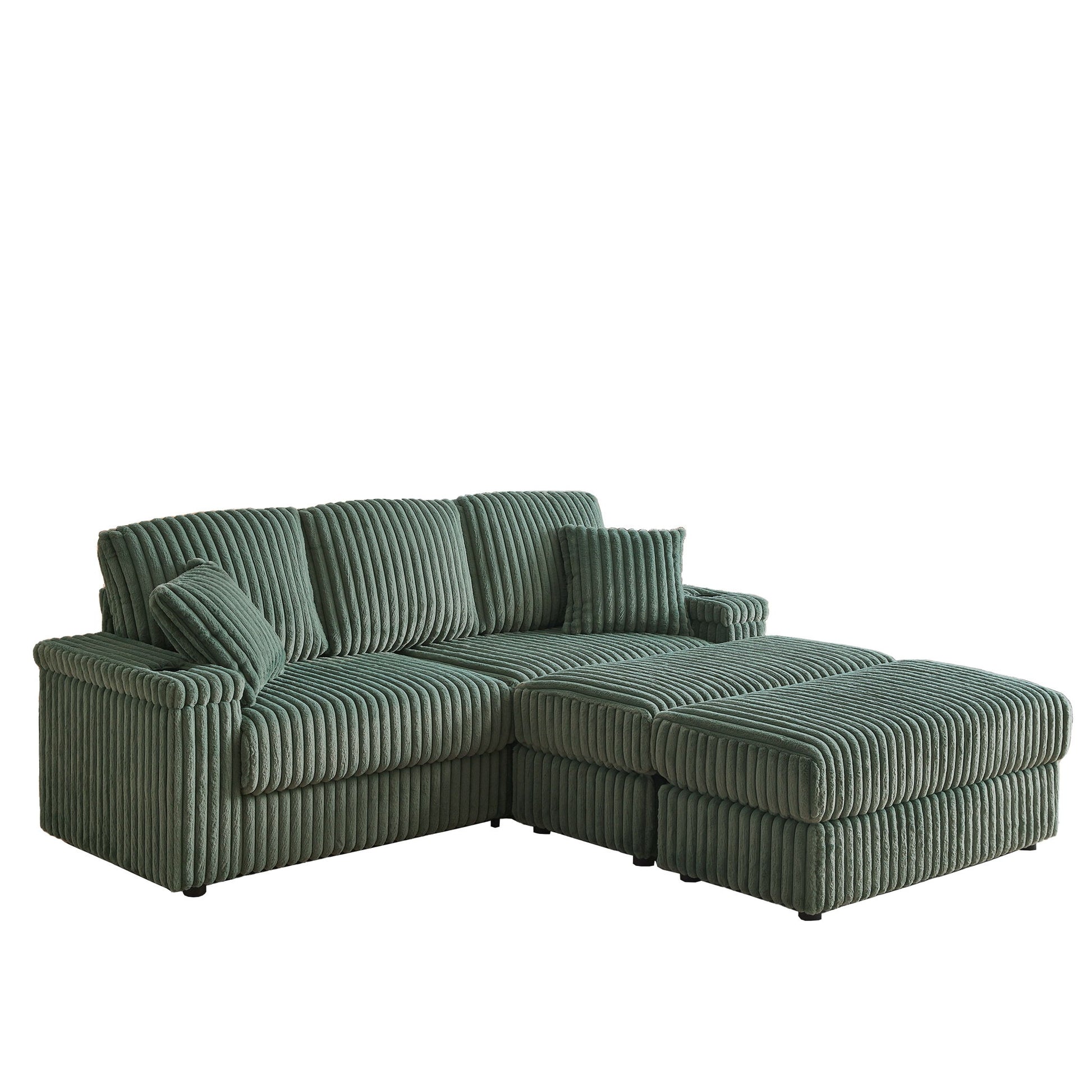 3 Seater Sofa With 2 Ottomans For Living Room Home Essentials