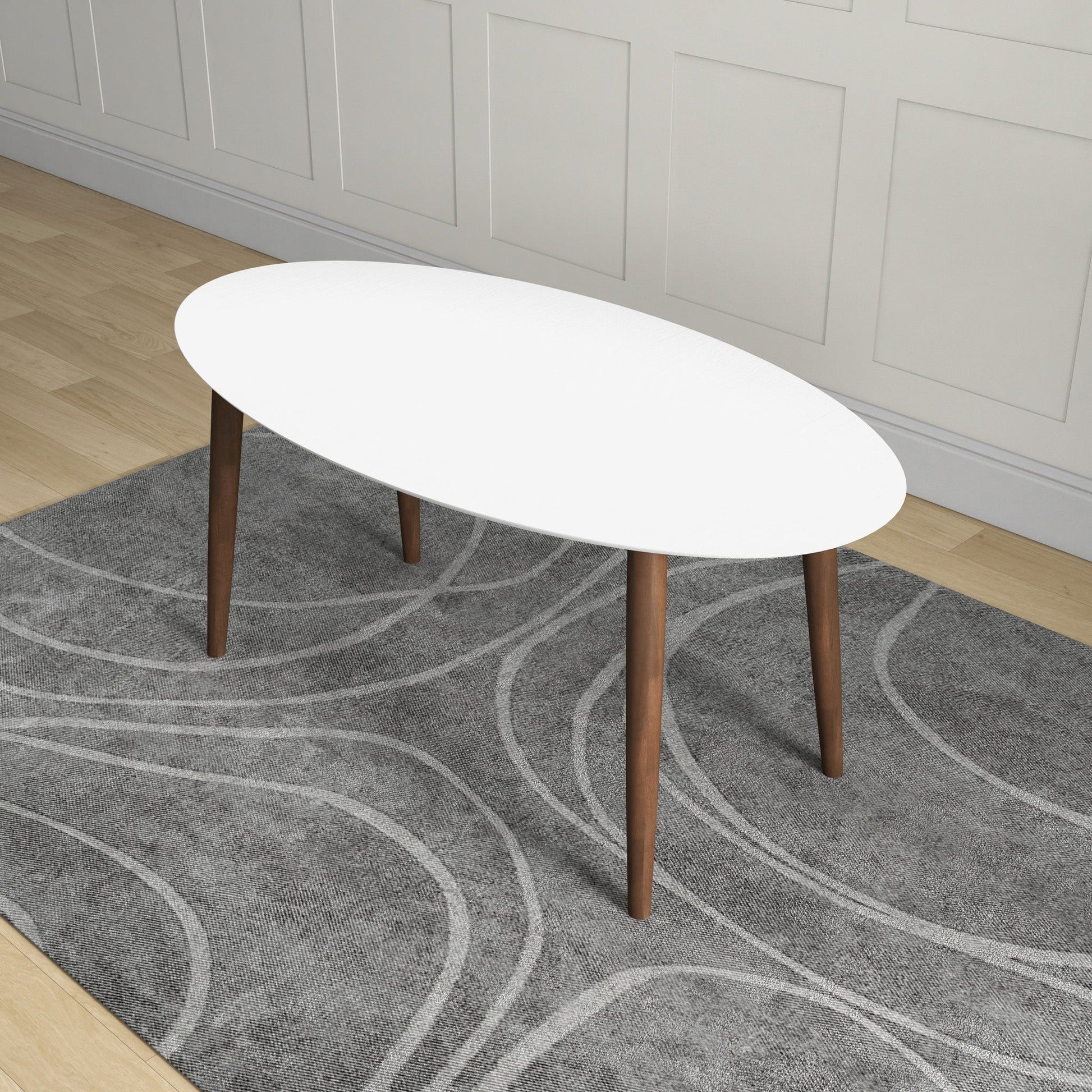 Ada - Mid-Century Modern Style Oval Dining Table Ashcroft Furniture