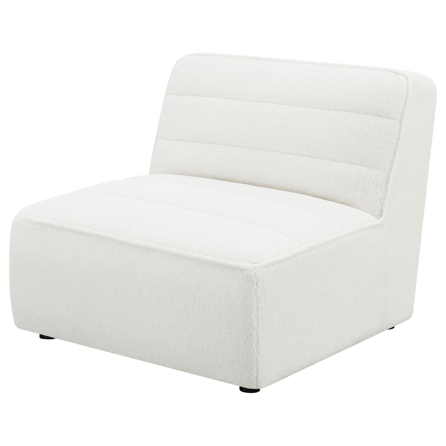 Bonnie - Upholstered Armless Chair With Channel Tufting - Ivory Furniture Max