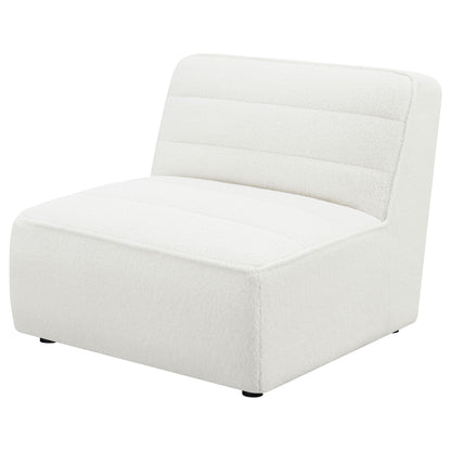Bonnie - Upholstered Armless Chair With Channel Tufting - Ivory Furniture Max