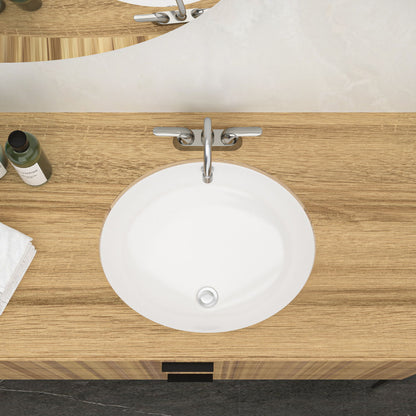 Elegant Ceramic Oval Undermount Bathroom Sink With Overflow Daily Nest