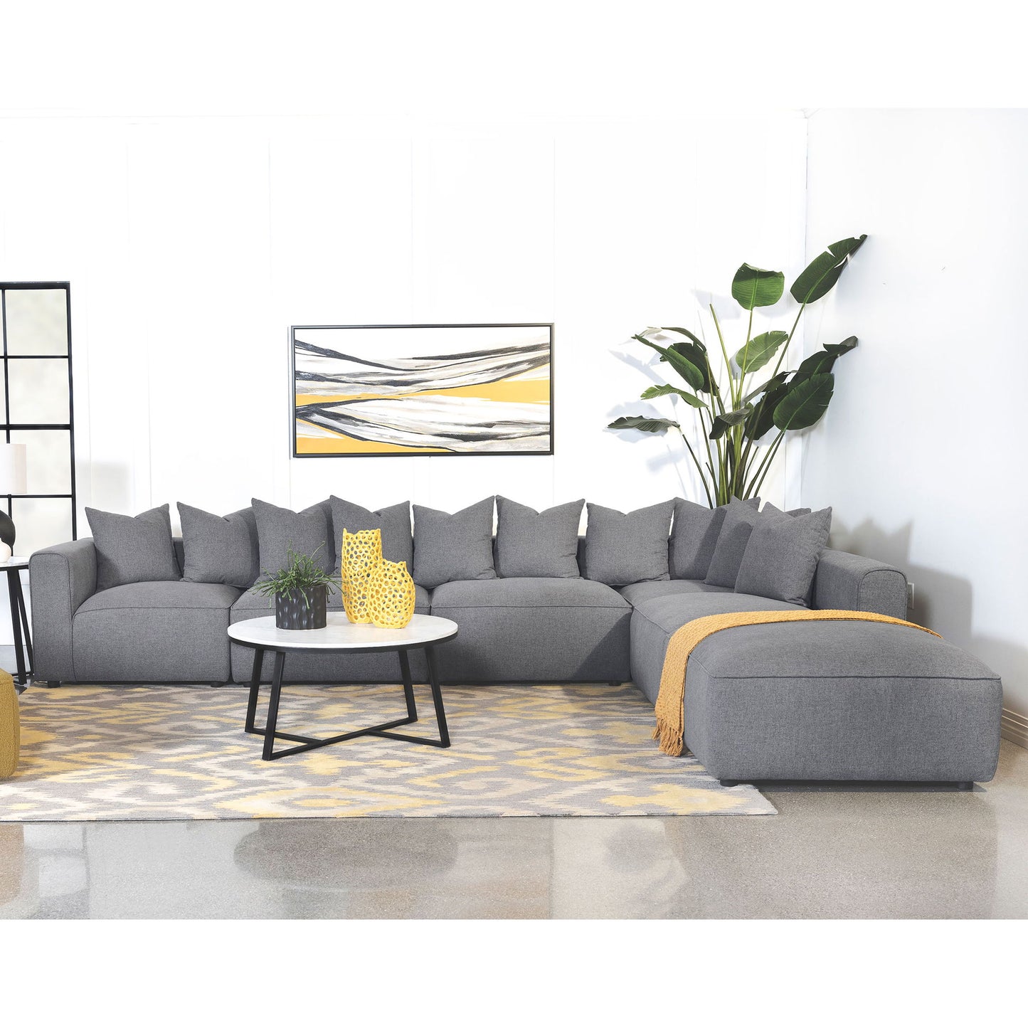 Amherst - Modular Sectional With Cushions - Gray Furniture Max