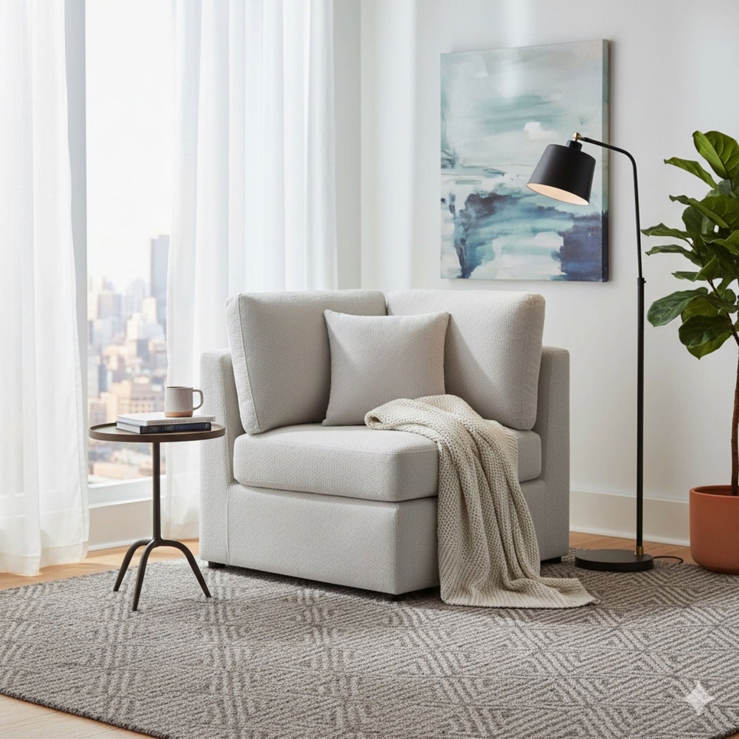 Chauncy - Corner Wedge Chair Ridgecrest Home