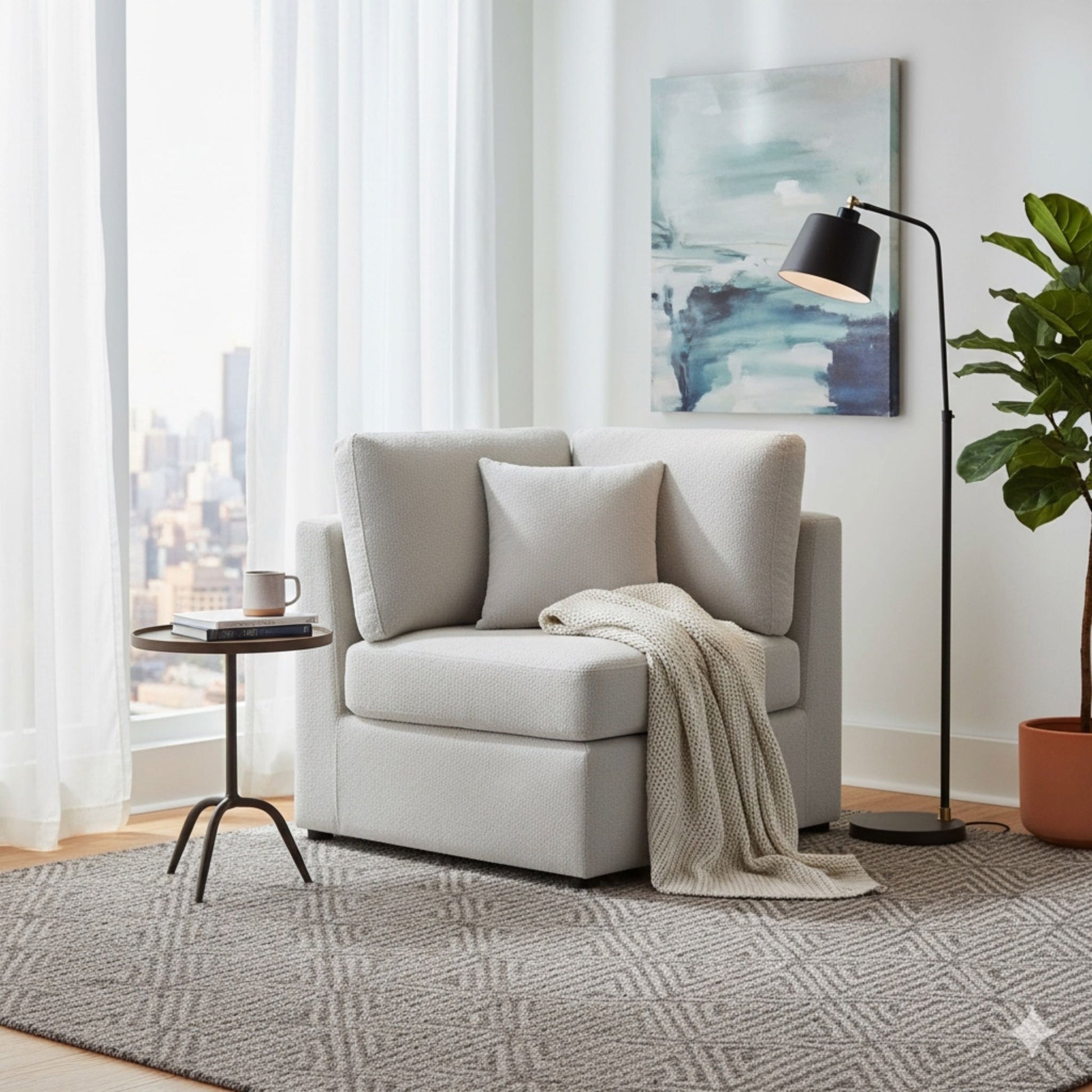 Chauncy - Corner Wedge Chair Ridgecrest Home
