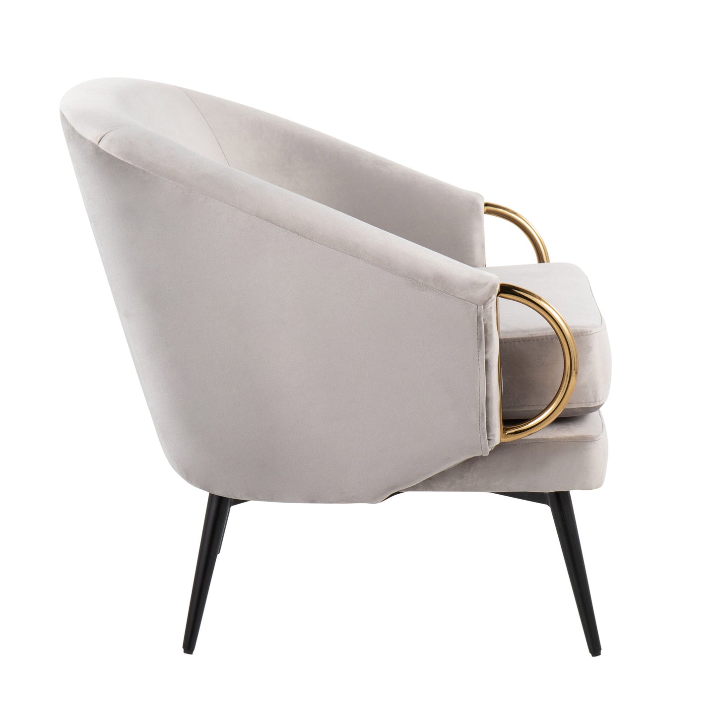 Claire - Contemporary / Glam Chair - Black / Silver Lumi Source