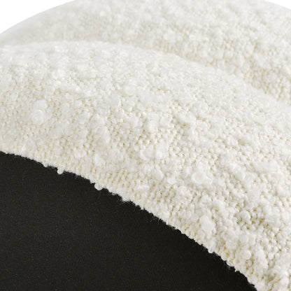 Homary - Floor Cushion Footrest Ottoman - Ivory White Jennifer Taylor Home