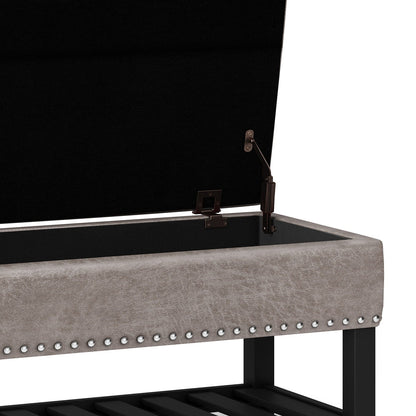 Lomond - Upholstered Storage Ottoman Bench Simpli-Home