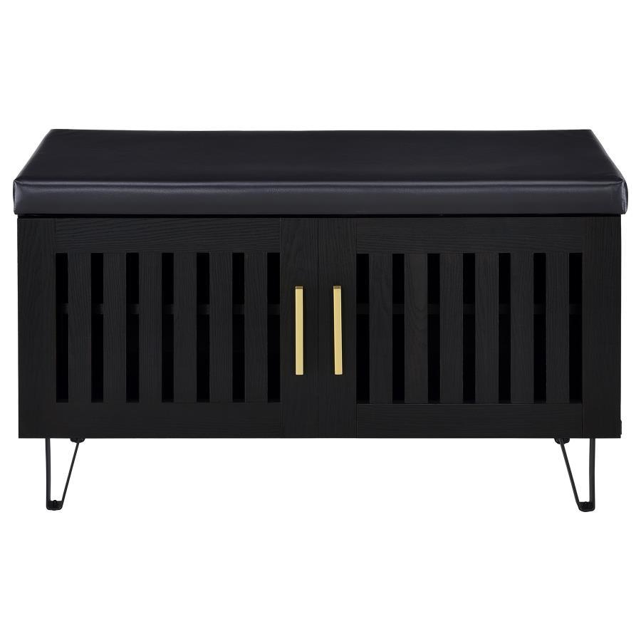 Brixton - 2-Door Padded Entryway Shoe Storage Bench Coaster Fine Furniture