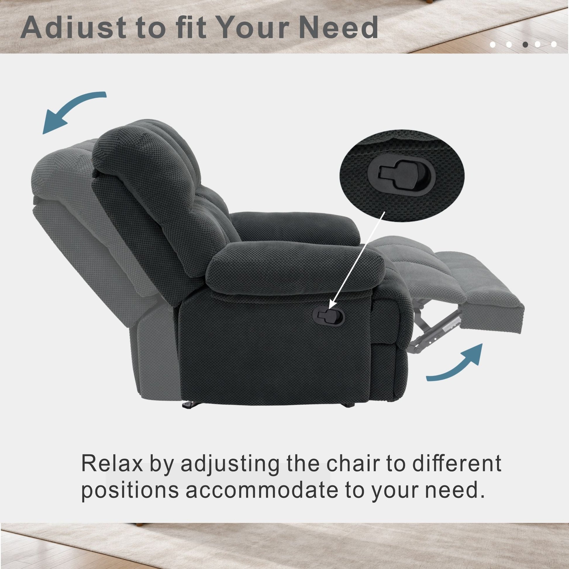 Manual Rocker Recliner Chair Home Essentials