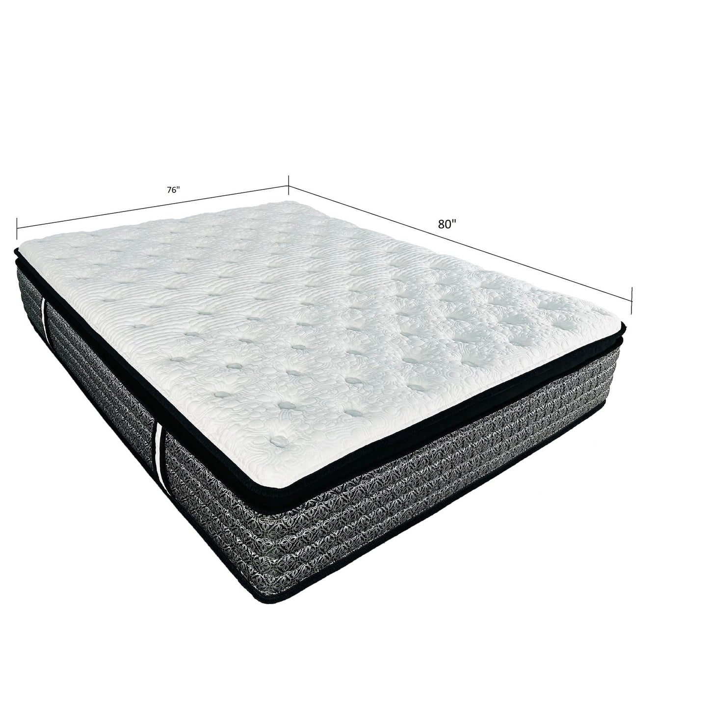 14" Premium Pocket Coil Hybrid Mattress With Gel Memory Foam, Super Plush - Gray / White - King Daily Nest
