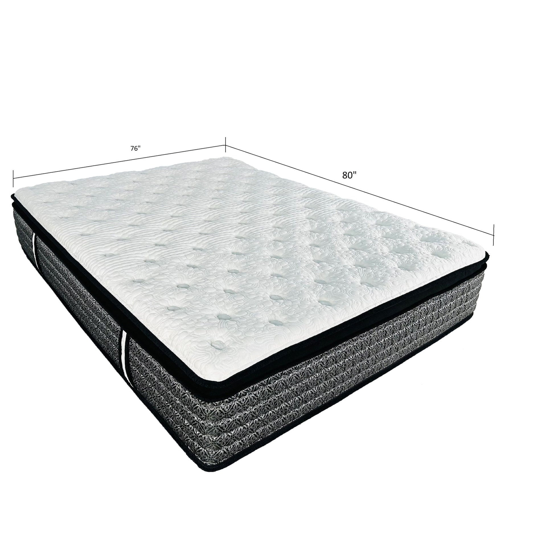 14" Premium Pocket Coil Hybrid Mattress With Gel Memory Foam, Super Plush - Gray / White - King Daily Nest