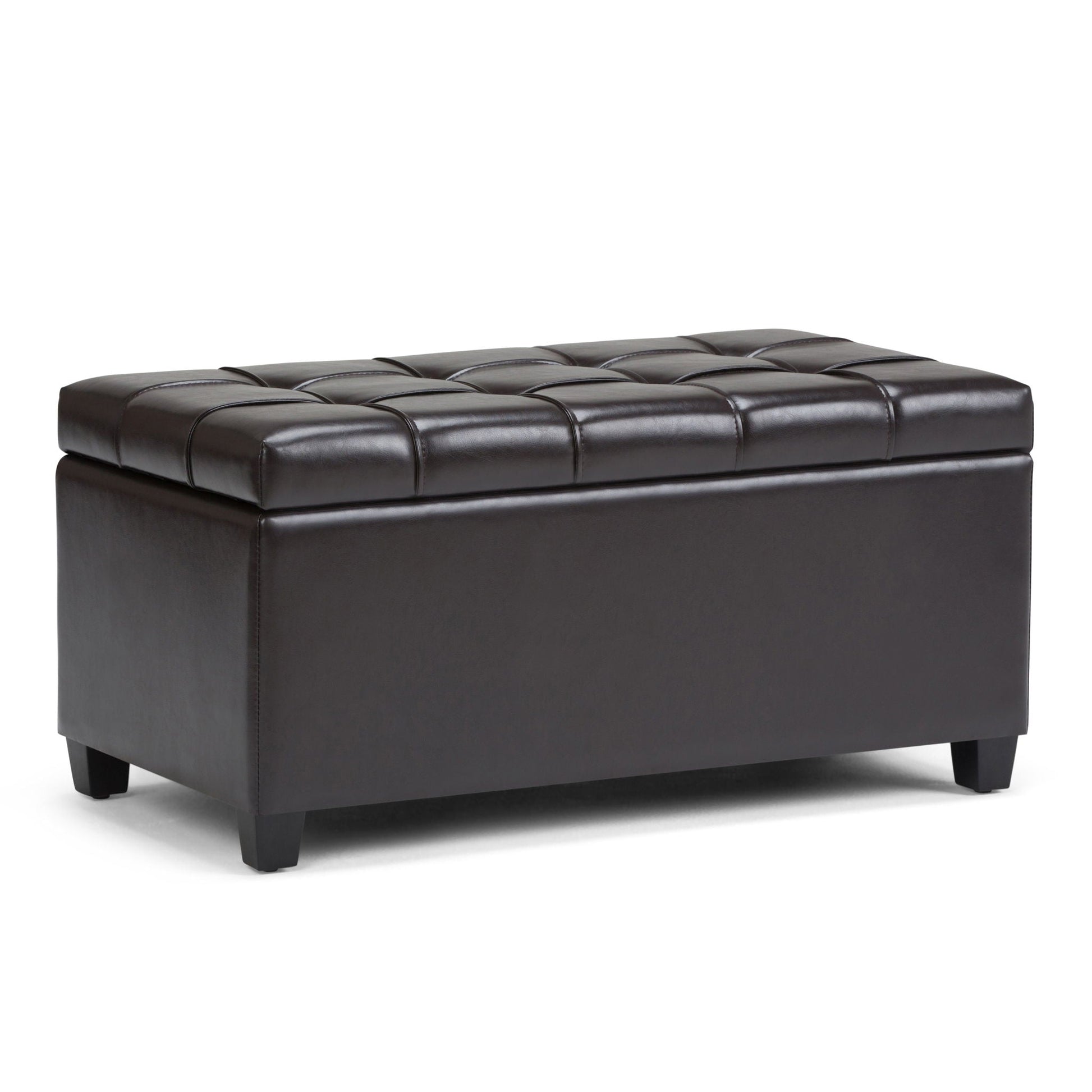 Sienna - Upholstered Storage Ottoman Bench Simpli-Home
