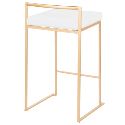 Fuji - Contemporary / Glam Design Counter Stool (Set of 2) Lumi Source