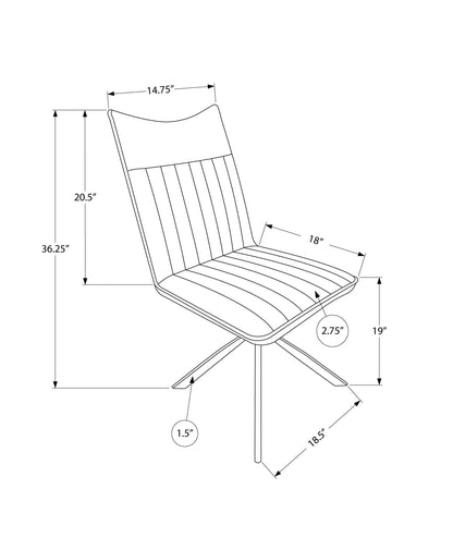 Dining Chair, Side, Upholstered For Dining Room, Modern 8th Street
