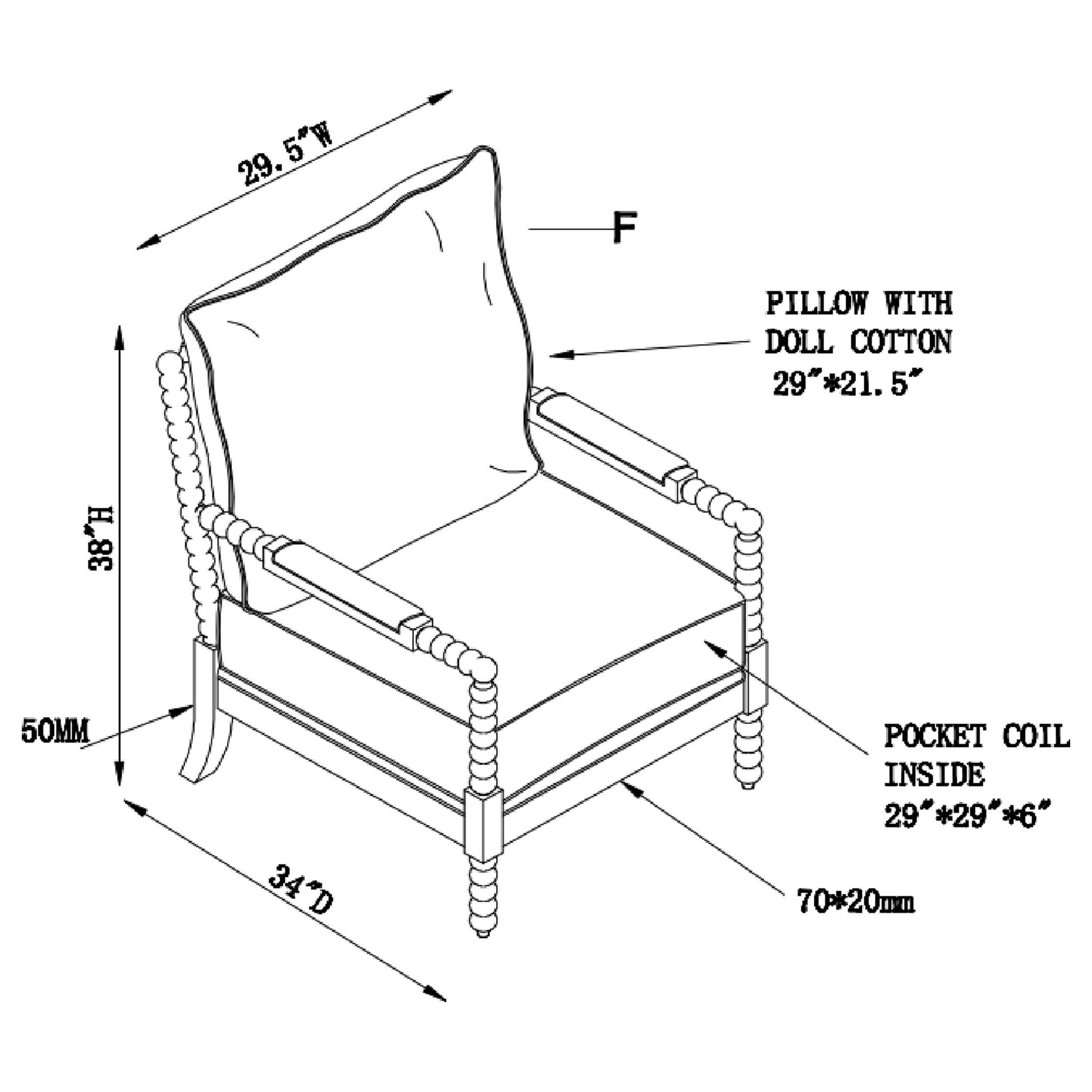 Removable Back Accent Chair Furniture Max