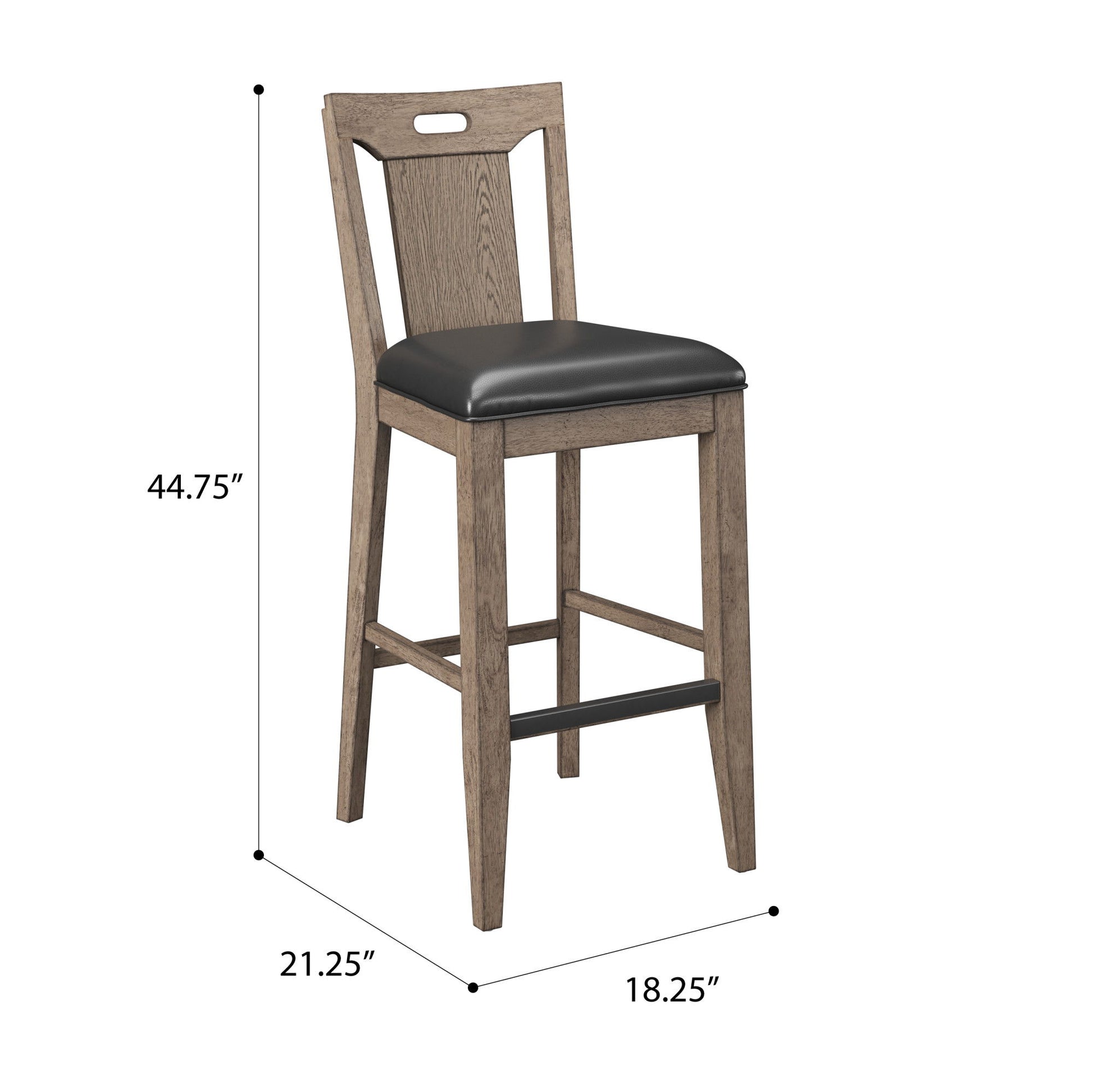 Benti - Slat Back Bar Stools (Set of 2) - Brown Emerald Home