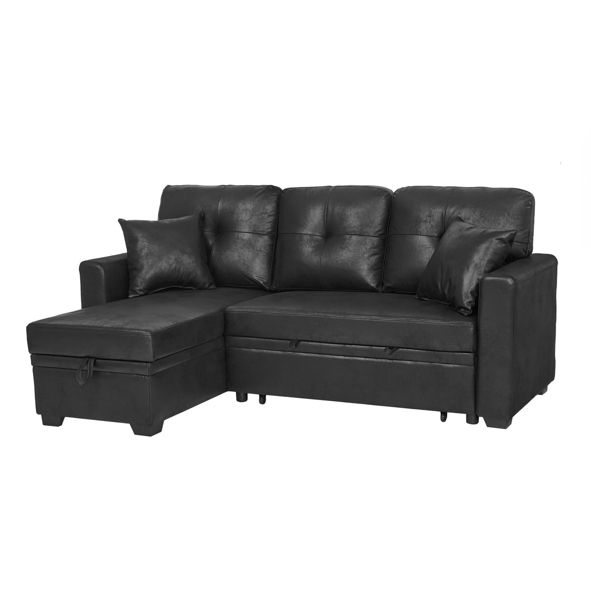 Sectional Sofa With Pull Out Bed, Reversible Chaise Home Essentials