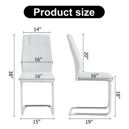 Modern Dining Chairs With Padded Seat, Metal Legs Home Essentials