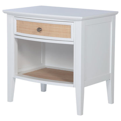 Bexhill - 1-Drawer Nightstand Bedside Table - White Coaster Fine Furniture