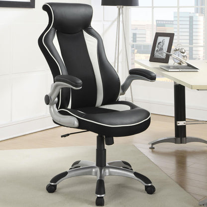 Adjustable Height Office Chair With Ergonomic Design And Swivel Mechanism - Black Furniture Max