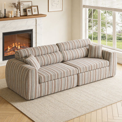 3 Seater, Couch With Throw Pillows For Living Room Home Essentials
