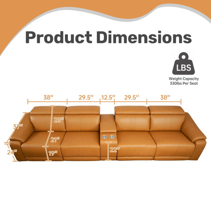 Modular Sofa With Recliners And Cup Holders Sectional Set Home Essentials