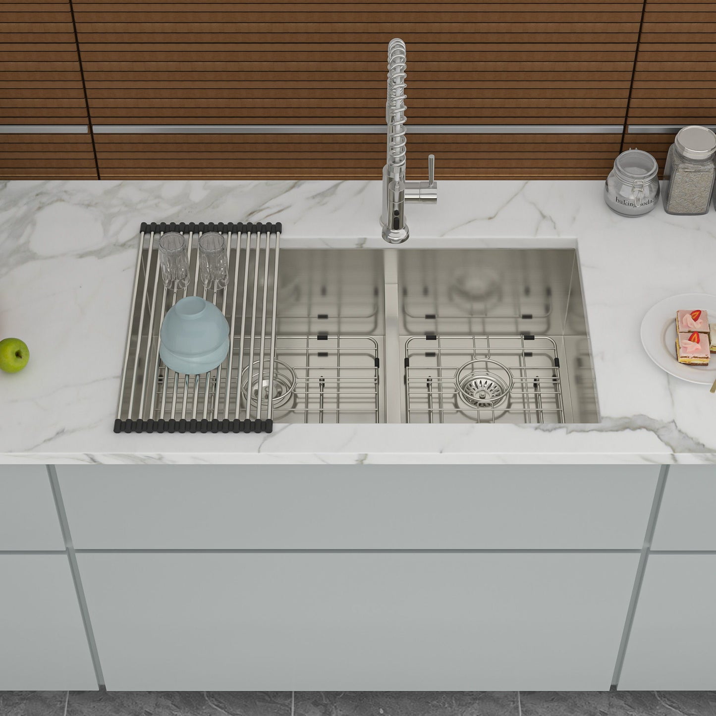 Modern Double Bowl Undermount Sink Design With 10" Deep Basins Daily Nest