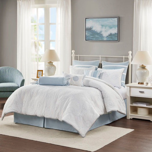 Crystal Beach - Queen - Comforter Set - White Harbor House