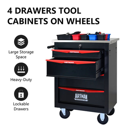 Drawer Multifunctional Tool Cart With Wheels For Garage Daily Nest
