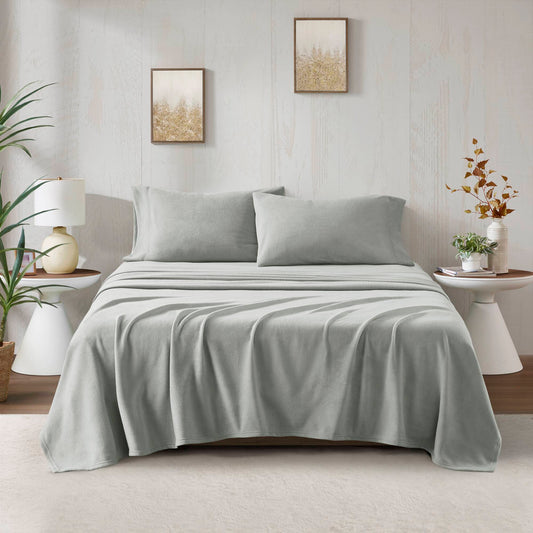 Twin Long Sheet Set - Gray True North by Sleep Philosophy