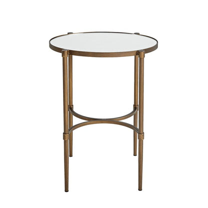 Bedford - Oval Mirror Accent Table - Antique Bronze JLA
