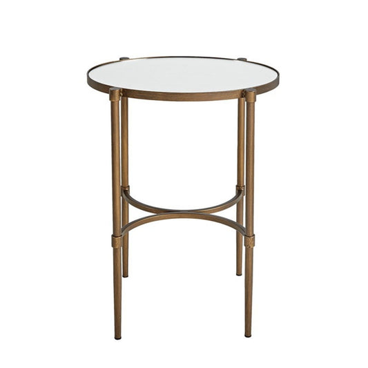 Bedford - Oval Mirror Accent Table - Antique Bronze JLA