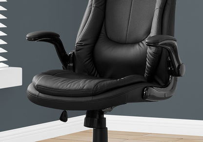 Office Chair, Adjustable Height, Swivel, Ergonomic, Armrests, Contemporary & Modern - Black 8th Street