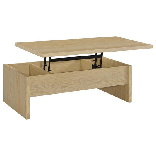 Canoga - Engineered Wood Lift Top Coffee Table - Light Oak Coaster Fine Furniture