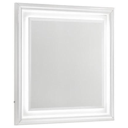 Cassia - Dresser Mirror - White High Gloss Coaster Fine Furniture