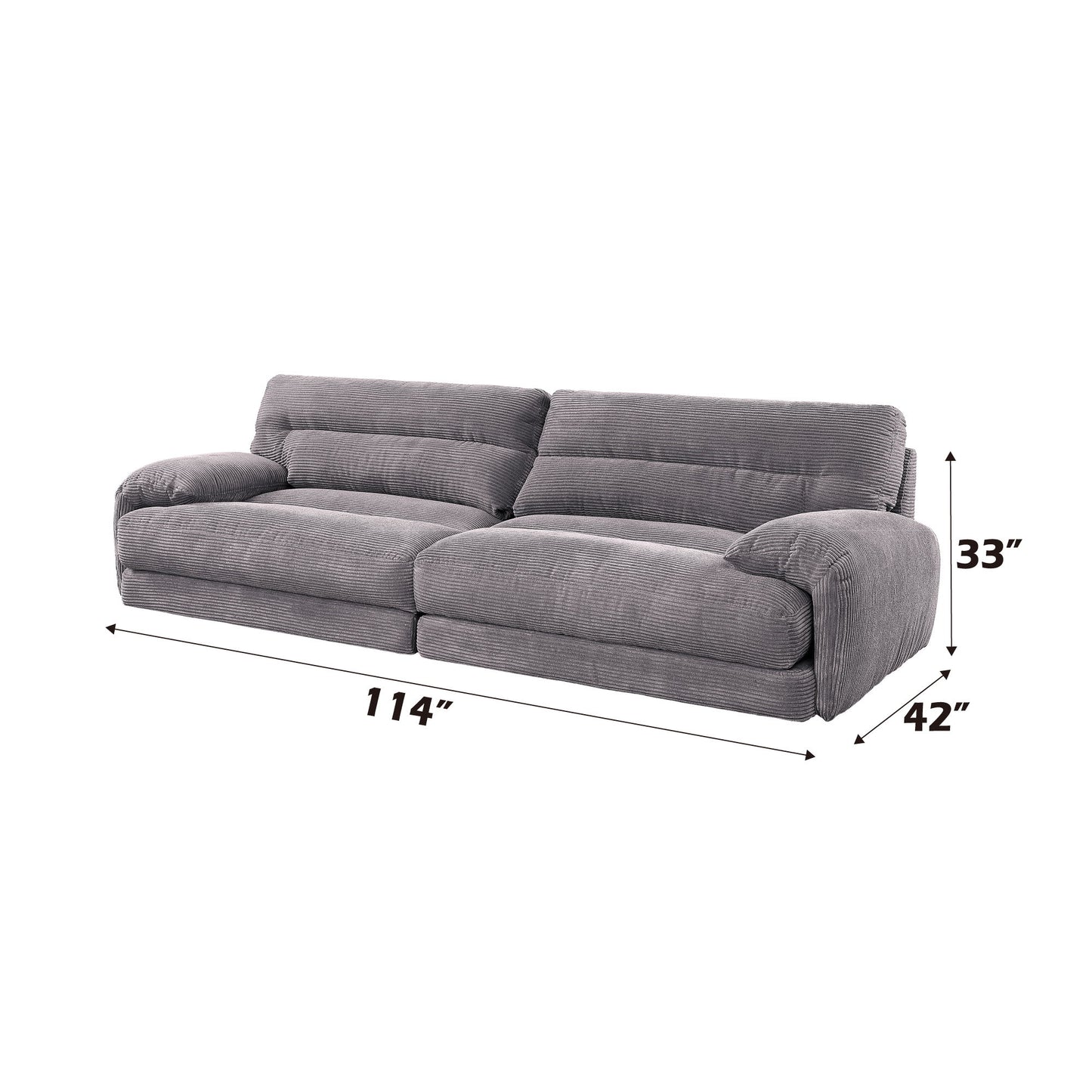 Cadenza - Corduroy Sofa - Gray Acme