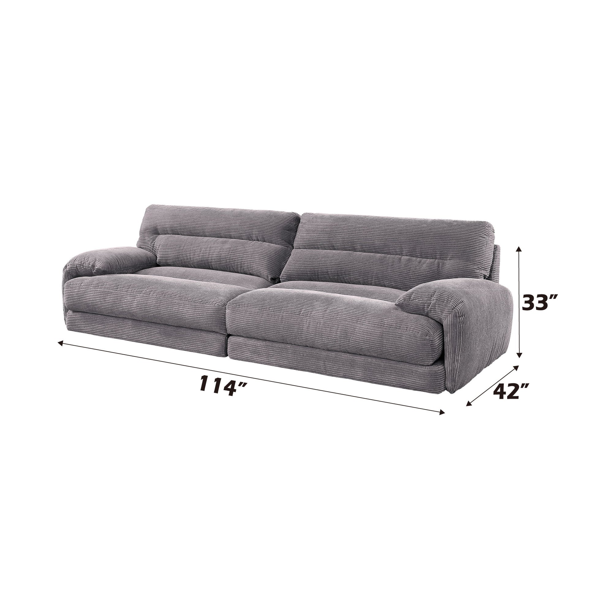 Cadenza - Corduroy Sofa - Gray Acme