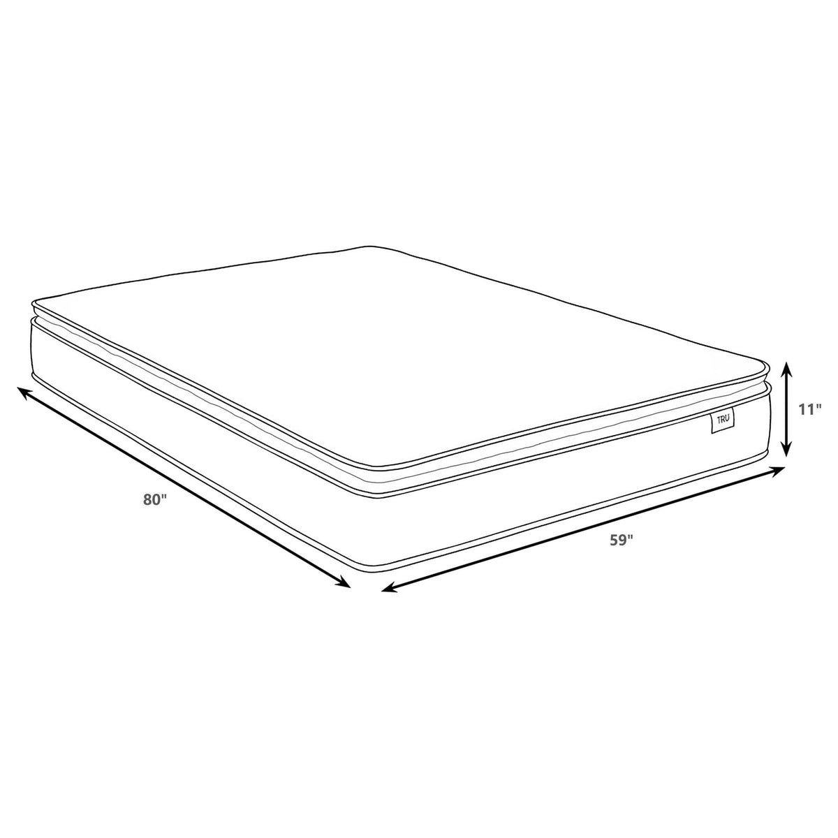 Constance - 11" Pillow Top Hybrid Mattress With Memory Foam And Open Coils Furniture Max