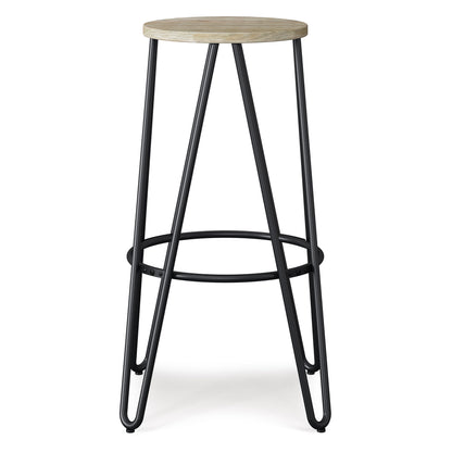 Simeon - Multifunctional Metal Stool With Wood Seat Simpli-Home