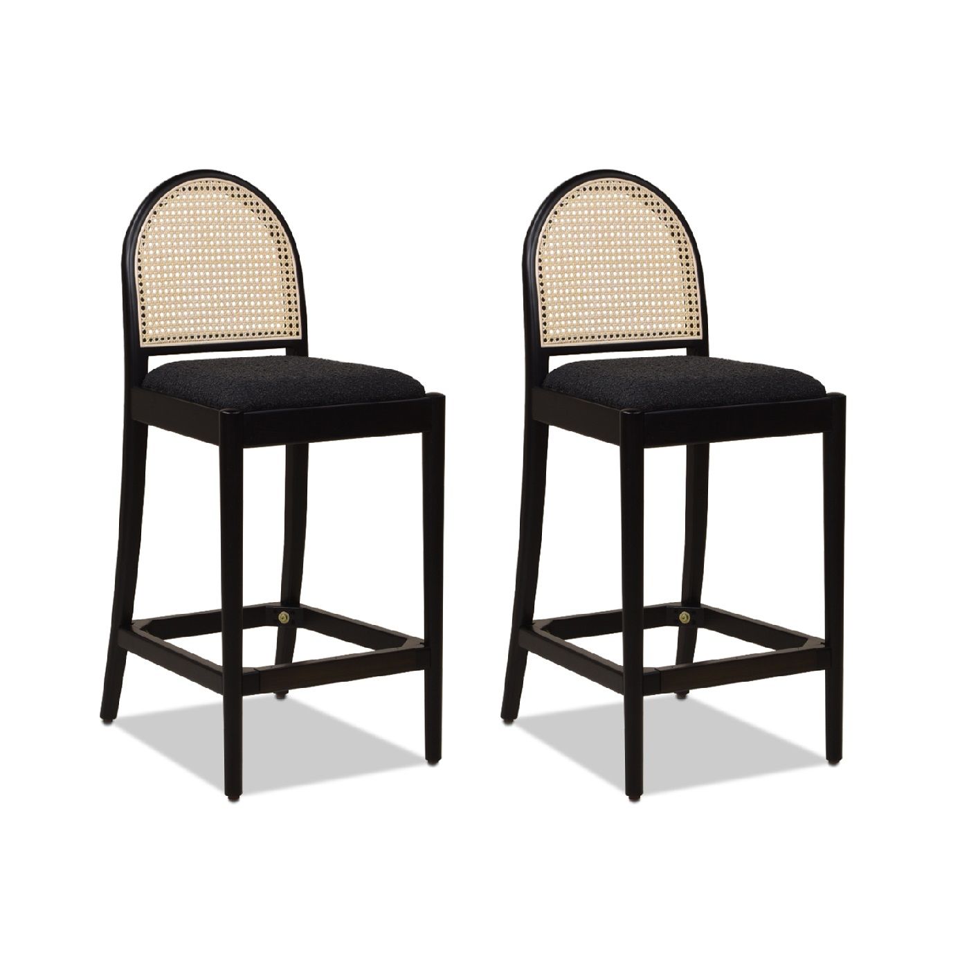 Panama - Curved Back Cane Counter Stool (Set of 2) Jennifer Taylor Home