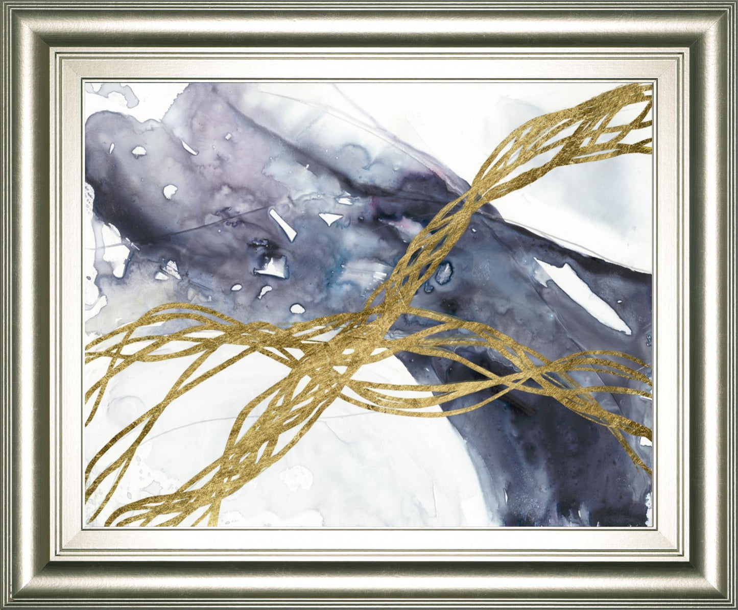 22x26 Agate Wave III By Jennifer Goldberger - Blue